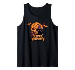 Lustiges Halloween-Shirt Happy Halloween Herren, Damen, Kind Tank Top von Coole Lustige Halloween Motive schwarze katze