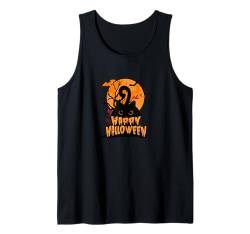 Lustiges Halloween-Shirt Happy Halloween Herren, Damen, Kind Tank Top von Coole Lustige Halloween Motive schwarze katze