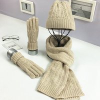 Coonoor Mütze & Schal Schal Mütze Handschuhe Set für Mann und Frau von Coonoor