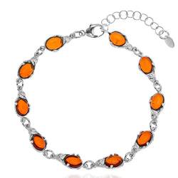 Copal Damen Armband Bernstein Sterling-Silber 925 Länge verstellbar Ökologische Geschenkverpackung Ideal als Geschenk für die Frau - Hochwertige Materialien und Handarbeit von Copal