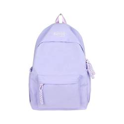 Copbopwn Kinder Rucksäcke für Jungen und Mädchen Schultaschen Wasserdichter Rucksack Solide Farbe Schulrucksack Casual Day Pack für Schulreisen Leichte Rucksäcke für Jungen Mädchen Schule (lila) von Copbopwn