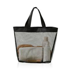 Copbopwn Mesh Strandtasche Sommer Strandtaschen mit Reißverschluss Frauen faltbar Strand Tote Bag,Strandtaschen für Frauen Sommer Picknick Urlaub Einkaufen Pool Schwimmen (Ohne Reissverschluss) von Copbopwn