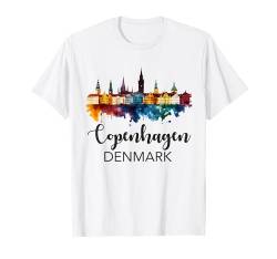 Kopenhagen Souvenir Dänemark Skyline Stolz Dänische Männer Frauen T-Shirt von Copenhagen Souvenir Clothing Apparel