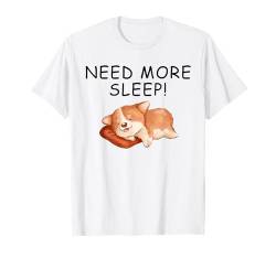 Corgi Funny Nap Time Anytime Pet Corgi Hundeliebhaber T-Shirt von Corgi Dog Apparel