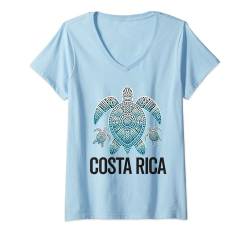 Damen Costa Rica Souvenir Proud Costarican Travel Herren Damen T-Shirt mit V-Ausschnitt von Costa Rica Souvenir Vacation Clothing Apparel