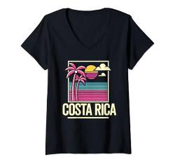 Damen Costa Rica Souvenir Proud Costarican Travel Herren Damen T-Shirt mit V-Ausschnitt von Costa Rica Souvenir Vacation Clothing Apparel