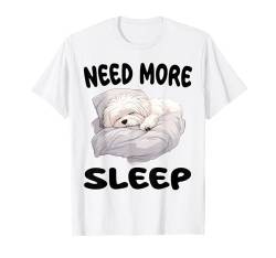 Niedliches Coton De Tulear Need More Sleep Pyjama Nachthemd T-Shirt von Coton De Tulear Pajamas & Nightgown .Co