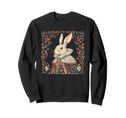 Cottagecore Hasenkrieger Rosen Blumen Natur Fantasie Sweatshirt von Cottage core cool Bunny Rabbit Game Rose co.