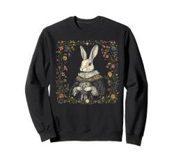 Cottagecore Hasenkrieger Rosen Blumen Natur Fantasie Sweatshirt von Cottage core cool Bunny Rabbit Game Rose co.