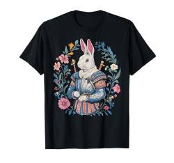 Cottagecore Hasenkrieger Rosen Blumen Natur Fantasie T-Shirt von Cottage core cool Bunny Rabbit Game Rose co.