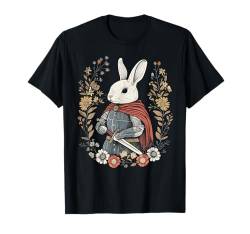 Cottagecore Hasenkrieger Rosen Blumen Natur Fantasie T-Shirt von Cottage core cool Bunny Rabbit Game Rose co.