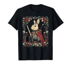 Cottagecore Hasenkrieger Rosen Blumen Natur Fantasie T-Shirt von Cottage core cool Bunny Rabbit Game Rose co.