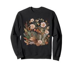 Western Cactus Desert Cottagecore-Ästhetik mit herbstlichem Blumenmuster Sweatshirt von Cottagecore Aesthetic Designs