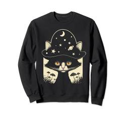 Cottagecore Ästhetische Katzenpilze, Mond, Sterne, Damen, Kinder Sweatshirt von Cottagecore Aesthetics Decor Clothing Gifts