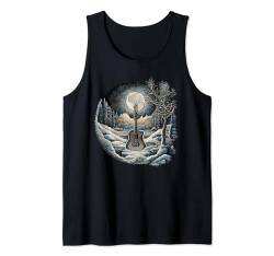 Cottagecore Akustikgitarre in Winterlandschaft Tank Top von Cottagecore Aesthetics Decor Clothing Gifts