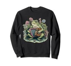 Cottagecore Frosch spielt Akkordeon Sweatshirt von Cottagecore Aesthetics Decor Clothing Gifts