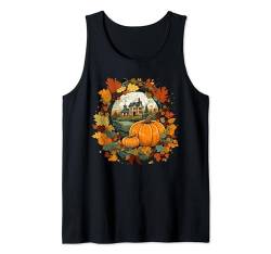 Cottagecore Pumpkins Fall Village Damen Grafik Tank Top von Cottagecore Aesthetics Decor Clothing Gifts