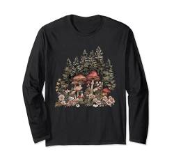 Cottagecore Ästhetisch Pilz Blume Goblincore Langarmshirt von Cottagecore Zubehör Ästhetische Kleidung Damen