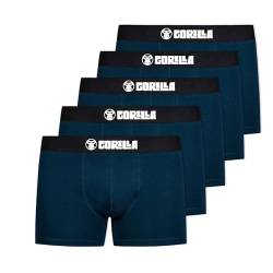 Cotton Castle Boxershorts Herren (5er Pack) Unterhosen Unterwäsche Männer Boxer Retroshorts Baumwolle, Farbe:Dunkelblau, Größe:M von Cotton Castle