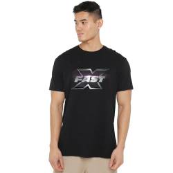 Cotton Soul Fast and Furious Fast X Metal Logo Mens T Shirt, Black, Medium von Cotton Soul