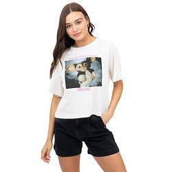 Cotton Soul Gremlins Gizmo Damen Boxy-T-Shirt, Weiß, White, M von Cotton Soul