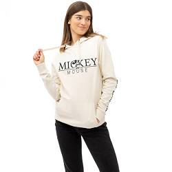 Cotton Soul Mickey Disney – Mickey Authentic – Damen Pullover Hoodie, stone, 36 von Cotton Soul