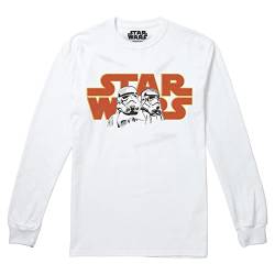 Cotton Soul Star Wars Trooper Paar Herren Langarm-T-Shirt, Weiß, weiß, S von Cotton Soul