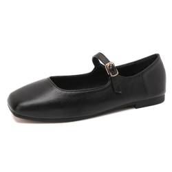 CouieCuies Ballettschuhe Damen Mary Janes Schuhe Damen Flach Comfort Ballerina Pumps Flach Loafer Schuhe von CouieCuies