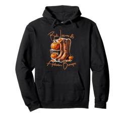 Stiefel Blätter und Herbstbrisen fallen Pullover Hoodie von Country Cowgirl Apparel