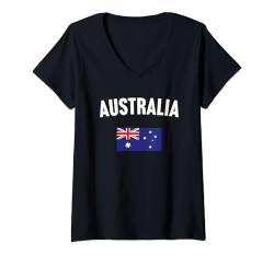 Damen Flagge Australiens T-Shirt mit V-Ausschnitt von Country Flags