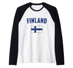 Finnland-Flagge Raglan von Country Flags