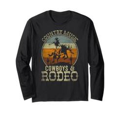 Western-, Country-Musik-Fans, Cowboys und Rodeo-Liebhaber Langarmshirt von Country-Musik-Fan, Cowboys und Rodeo-Liebhaber