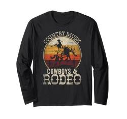 Western-, Country-Musik-Fans, Cowboys und Rodeo-Liebhaber Langarmshirt von Country-Musik-Fan, Cowboys und Rodeo-Liebhaber