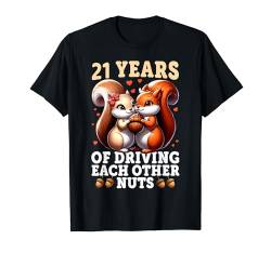 21. Hochzeitstag - 21 Jahre Ehe lustiges Paar T-Shirt von Couple Wedding Anniversary Funny Tees