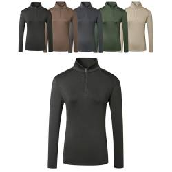 Covalliero - Damen Funktionsshirt Active | Sport Longsleeve mit Stehkragen | Langarm Sportshirt zum Reiten | atmungsaktives & leichtes Reitshirt | Reitbekleidung in Black | Größe M von Covalliero