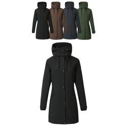 Covalliero - Damen Parka | Reitjacke mit Reitschlitz | warme Übergangsjacke mit hohem Kragen & 5 Taschen | wasserabweisende Winterjacke | Reitbekleidung in Black | Größe L von Covalliero