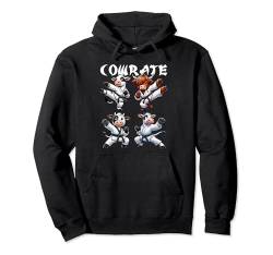 Lustiger Highland Cow Cowrate Karate Schwarzer Gürtel Jungen Mädchen Kinder Pullover Hoodie von Cow Karate byAxisone