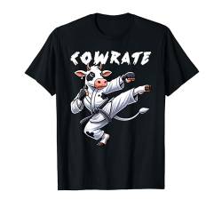 Lustiger Kuh-Karate-Sportler schwarzer Gürtel für Jungen Mädchen Kinder T-Shirt von Cow Karate byAxisone