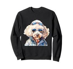 Pudel Hund Sonnenbrille Winter Saison Weihnachten Sweatshirt von Cozy Winter Season Gifts for Women & Men