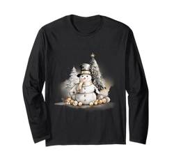 Wintersaison Weihnachten Winter Schneemann Langarmshirt von Cozy Winter Season Gifts for Women & Men