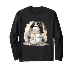 Wintersaison Weihnachten Winter Schneemann Langarmshirt von Cozy Winter Season Gifts for Women & Men