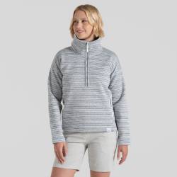 Craghoppers Daisy-Fleecejacke mit halbem Reißverschluss für Damen Storm Grey Stripe von Craghoppers