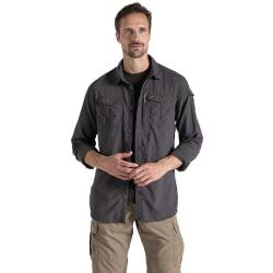 Craghoppers NosiLife Adventure III Long Sleeved Shirt, S, Black Pepper 7J8 von Craghoppers