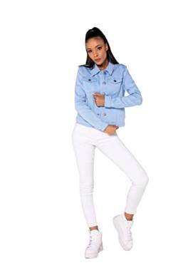 Crazy Age Damen Jeansjacke Blazer Übergangsjacke Sommer Jacke (S, Sky) von Crazy Age