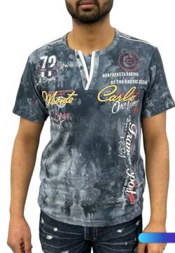 Herren Batik T-Shirt verwaschen Kontrast von Crazy Age