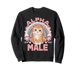 Cat Alpha Male Aquarell Cute Cat Paint Colorful Cat Shirt Sweatshirt von CrazyCat Kitten Meow Lovers Cat Silhouette Apparel