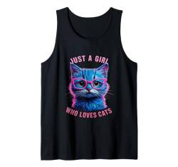 Cat Haed Realistische Aquarellfarbe Niedliche Katze Farbe Bunte Katze Tank Top von CrazyCat Kitten Meow Lovers Cat Silhouette Apparel