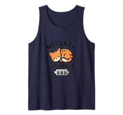 Cat Not Lazy Aquarell Cute Cat Paint Colorful Cat Shirt Tank Top von CrazyCat Kitten Meow Lovers Cat Silhouette Apparel