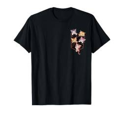 Cats in the Pocket Aquarell Cute Cat Paint Colorful Cat T-Shirt von CrazyCat Kitten Meow Lovers Cat Silhouette Apparel