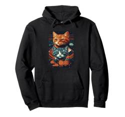 Realistische Aquarell-Katzenfarbe, buntes Katzen-Shirt Pullover Hoodie von CrazyCat Kitten Meow Lovers Cat Silhouette Apparel